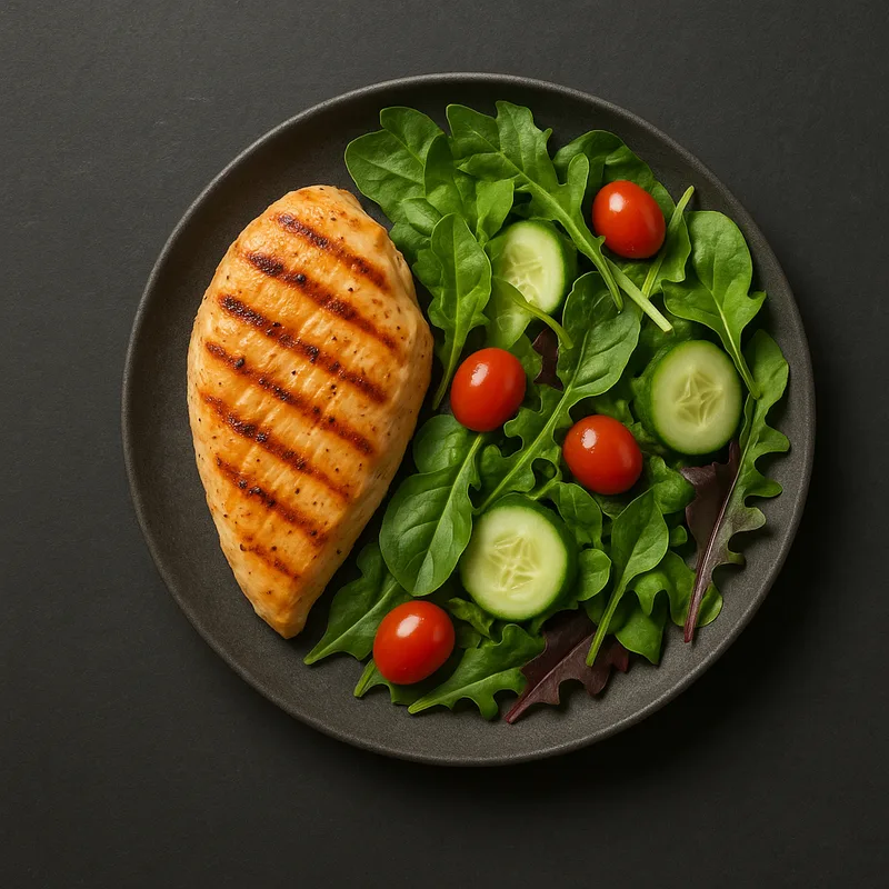 Zutaten-Collage zur Kategorie Abnehmen bei schnelle-airfryer-rezepte.de.