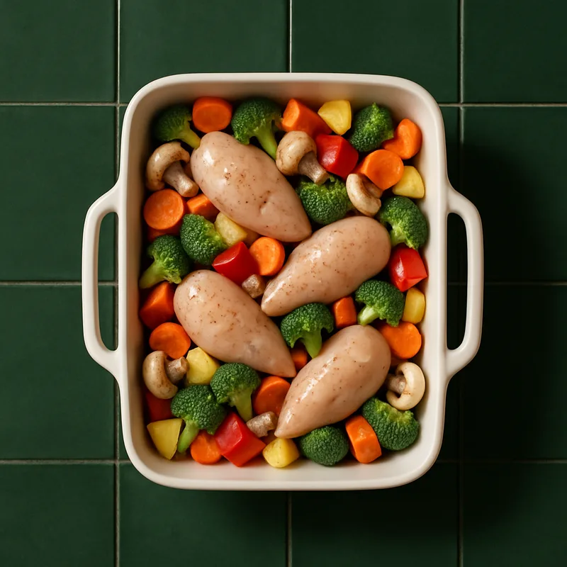 Zutaten-Collage zur Kategorie One-Pot bei schnelle-airfryer-rezepte.de.