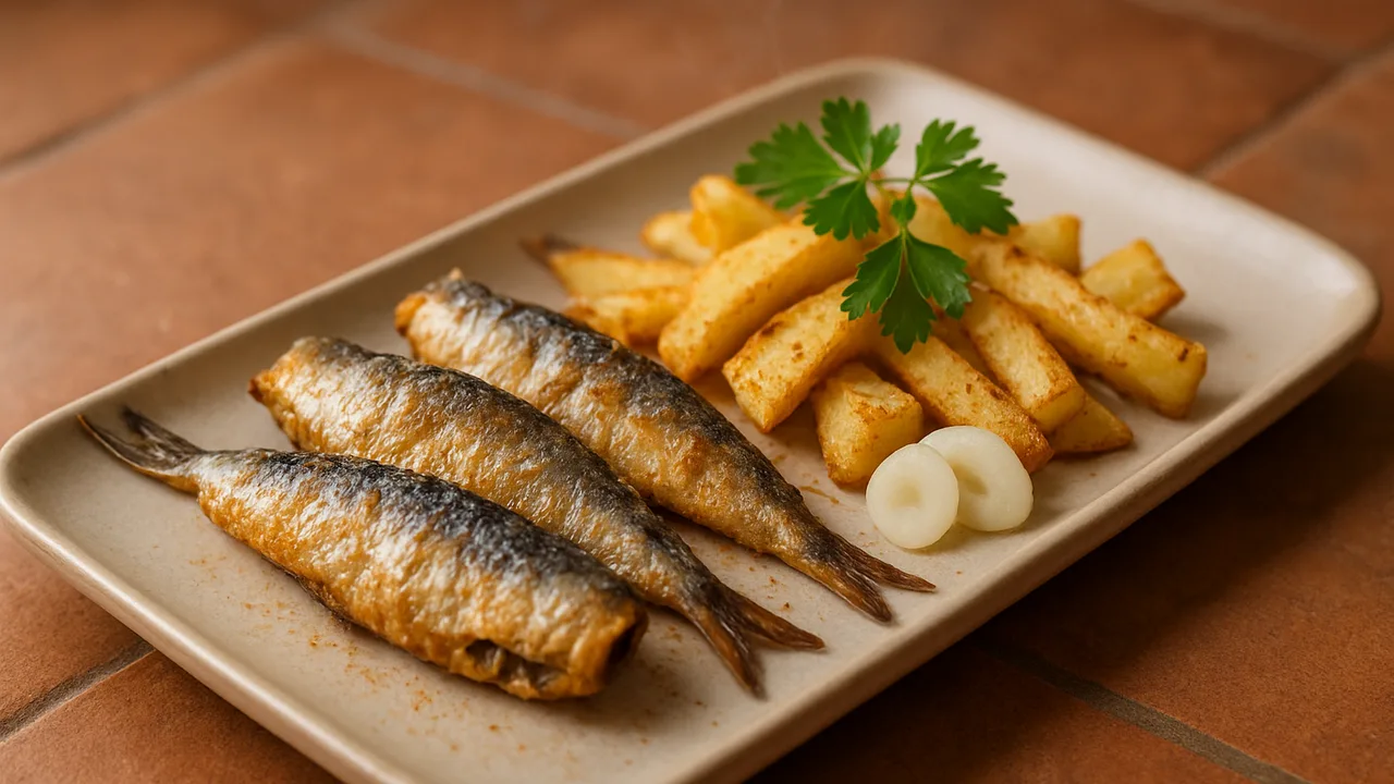 Sommerlich Sardinen mit Pastinake aus dem Airfryer mit Sardinen, frisch oder filetiert und Pastinake, auf …